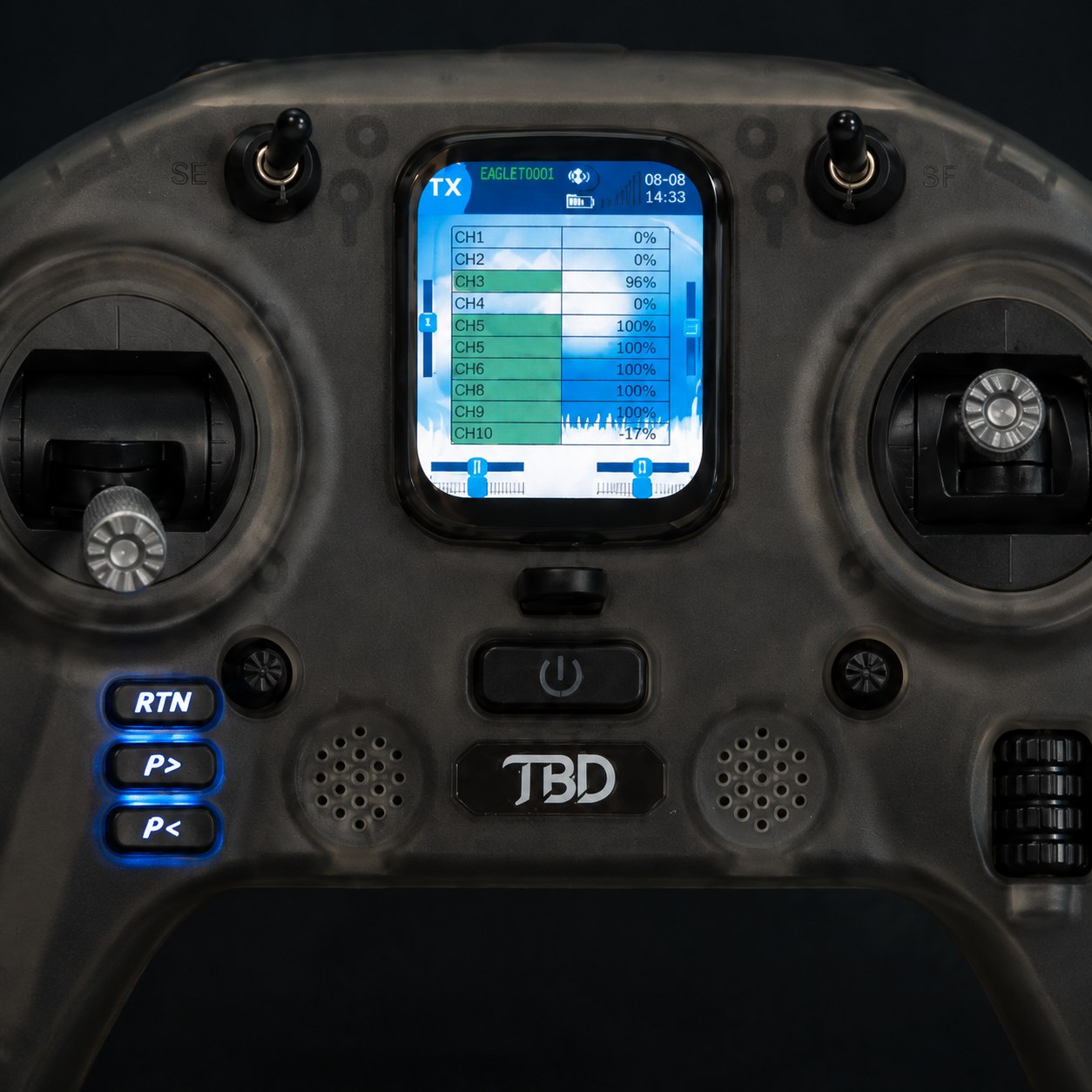 Close view of the Eaglet touchscreen and controls