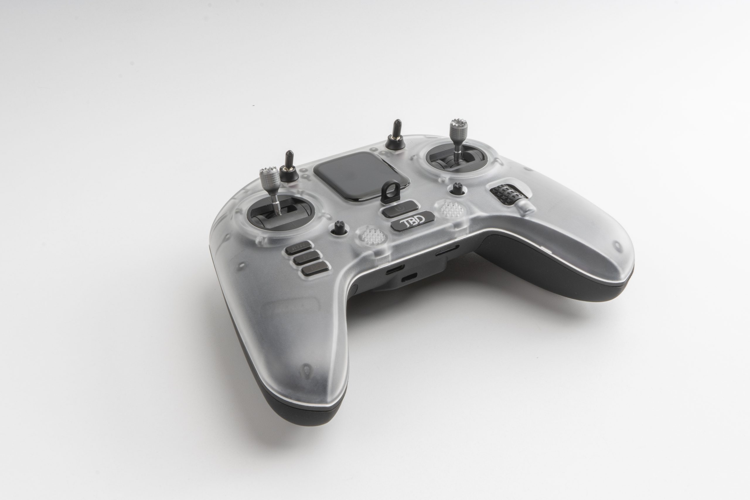 TBD Eaglet controller angled three-quarter view